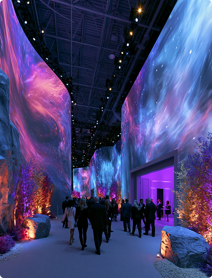 Immersive LED wall environment for live event production