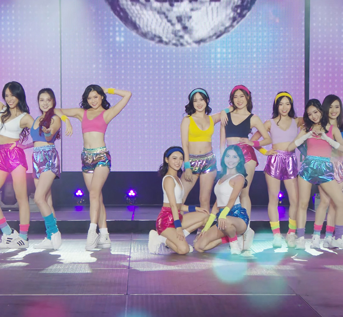 Contestants performing a colorful dance at the 2025 Miss Chinese Beauty Pageant